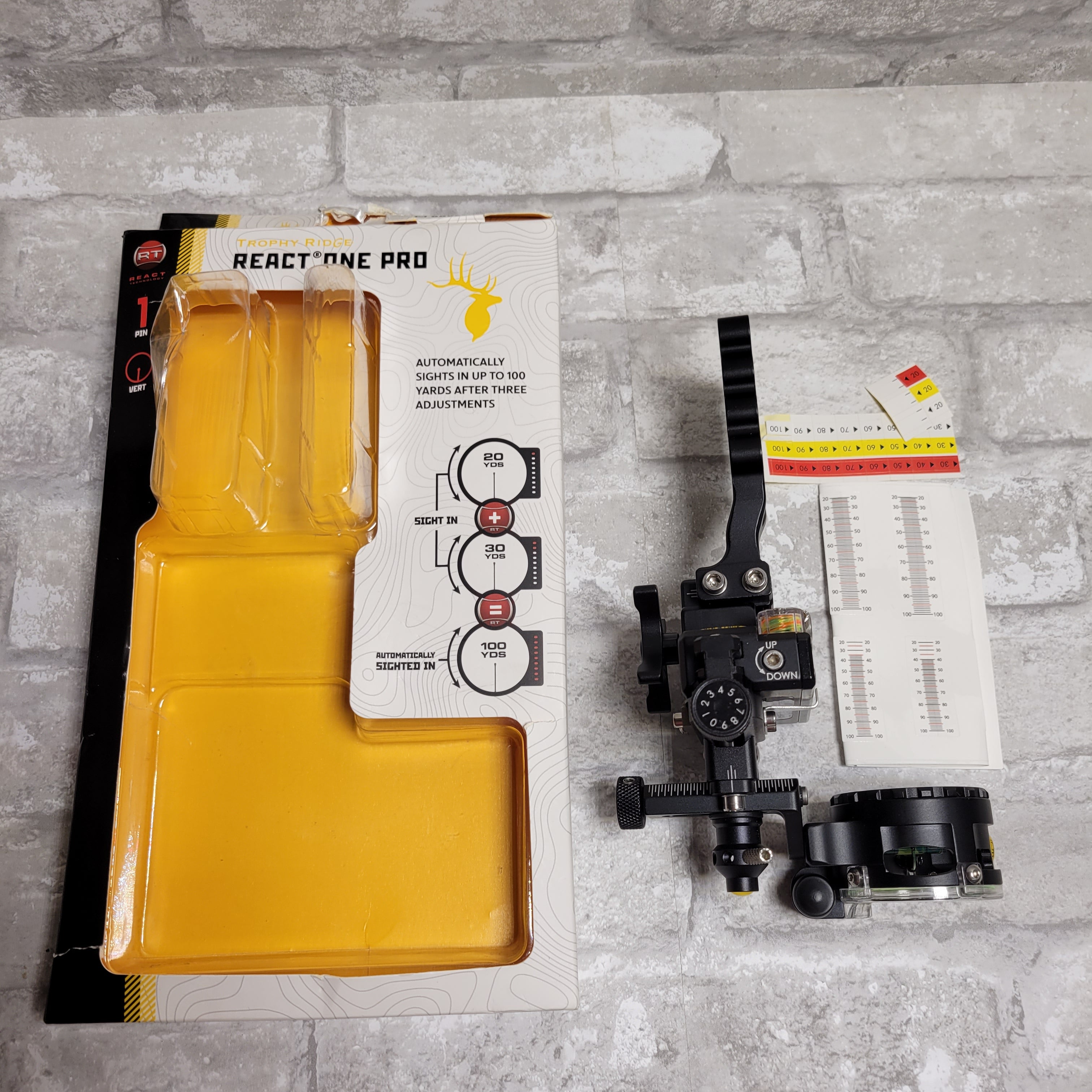 Trophy Ridge AS701R19 React One Pro Bow Single Pin .019 Right Hand Sight *READ* (8010990813422)